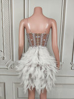 Novance Y4591-C Produits Tendance 2025 Nouveautés Robes Club Courtes Grande Taille Strass Matric Robes d'adieu Soirée Sexy