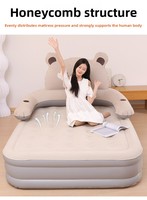 Matelas gonflable double surélevé en forme d'ours, entièrement automatique, pour tente de camping extérieure, directement du fabricant