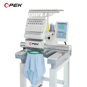 OPEK Digital Embroidery Machine Computerized Automatic Home Use Single Head Cap Hat T-shirt Garment Computer Embroidery Machine