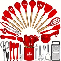 Ustensiles de cuisine en silicone résistant à la chaleur, ensemble de 34 pièces, cuillère, gadgets de cuisine antiadhésifs, ensemble de cuisine en silicone