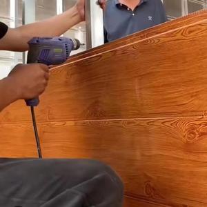 Nuovo materiale da costruzione 3D colore legno parete PU Sandwich pannello di parete esterna per la casa e l'hotel XPS e PIR materiale di base - Product Image 2