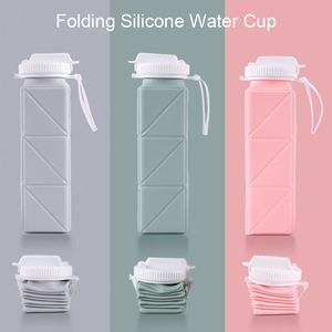 Factory Travel Portable 620ml Silicone Folding Cup with logo <b>Water</b> Cup BPA Free Silicone <b>Camping</b> Hiking <b>Water</b> <b>Bottle</b> 21 oz - Product Image 4