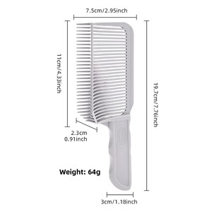 <span class=keywords><strong>Pettine</strong></span> Professionale Curvo per Posizionamento e Taglio Sfumato, 1 pz, in Plastica, per Taglio <span class=keywords><strong>a</strong></span> Livello Zero, per Uso in Salone - Product Image 4