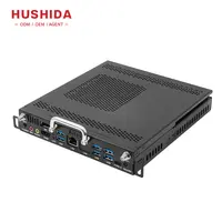 HUSHIDA Double RJ45 DDR4 Ram H110 Материнская плата с встроенным процессором Intel Core i7, i5, i3 и четырехъядерным операционным ядром Mini Pc