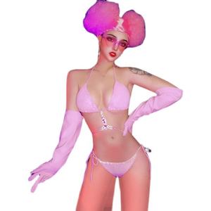 Costume de danse sexy pour DJ hip-hop, idéal pour les spectacles promotionnels - en soie/coton, pour femmes, pour les soirées en club, les spectacles Gogo, les groupes et les tournées. - Product Image 5