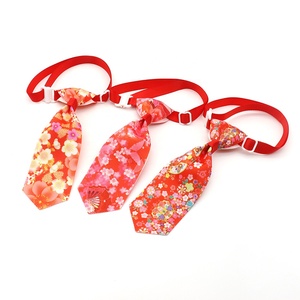 Japanische Zephyr Haustier Krawatte Katze Hund Zubehör verstellbare Größe Halsband kleine Hund Katze Krawatte auf Lager - Product Image 4
