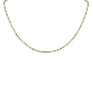 Collar de Lujo con Diamantes Cultivados en Laboratorio, Certificados por IGI, con Baño de Rodio en Oro Amarillo de 14K/18K, Corte Brillante, para Mujer, Ideal para Fiestas y Bodas - Product Image 3