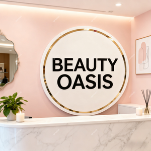 Letrero de Neón Acrílico de 12V con Envío Rápido, Letrero Redondo Iluminado para Interiores, Letrero Retroiluminado para Decoración de Uñas y Belleza - Product Image 5