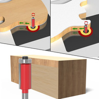Mata Bor Router Karbida 6mm 1/4 Shank untuk Pemotongan Rata Kayu, Pemotong Kayu, Alat Pertukangan, Peralatan Mesin CNC