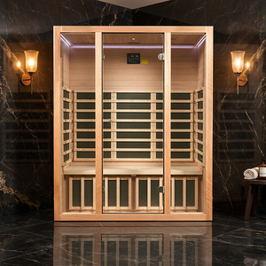 Sauna Eléctrica Moderna de Infrarrojos Lejanos, de Madera Sólida, 220V, para Uso Doméstico, de 1 a 3 Personas, con Panel de Control Computarizado - Product Image 2