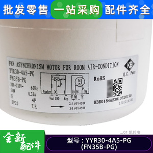 Motor Asíncrono para Ventilador Fn35b Pg Yyr30 4a5 Pg 60Hz para Aire Acondicionado de Habitación 200 230V 30W 4P Ip20 - Product Image 4