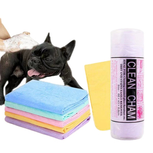 Absorbente Ecológico PVA Secador de mascotas Toalla de baño Cómodo Secado rápido Piel de ciervo almacenada para perros pequeños Paquete de cubo - Product Image 1