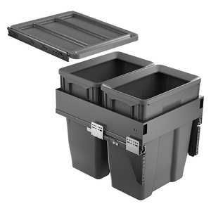 Contenedores <span class=keywords><strong>de</strong></span> Basura Extraíbles <span class=keywords><strong>de</strong></span> Plástico para Cocina, Cestas Organizadoras con Clasificación Selectiva para Armarios - Product Image 1