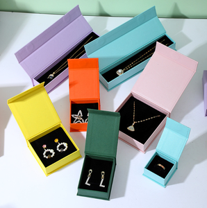 Hot-selling Ready-Made Magnetic Flip-Top Jewelry <b>Box</b> with Custom Logo Fashionable <b>Paper</b> <b>Storage</b> for Earrings Necklaces & Rings - Product Image 2