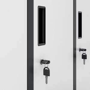 Casier métallique personnalisable à 10 portes avec serrure à clé, armoire de rangement industrielle pour vestiaire d'hôpital, construction en acier - Product Image 4