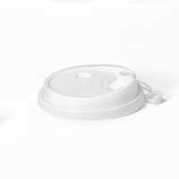 Couvre-gobelets jetables en papier PP pour café, lait et thé, transparents, noirs et blancs, diamètre 90 mm, recyclables