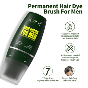 Ngay lập tức Màu Đen Màu tóc dính với lược gừng tự nhiên chiết xuất thuốc nhuộm tóc lược người đàn ông tóc xám để đen vĩnh viễn - Product Image 3