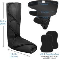 Masseur de jambes CINCOM pour les pieds et les mollets, enveloppements de compression d'air pour les jambes avec contrôleur portable, masseur pour les pieds et les mollets