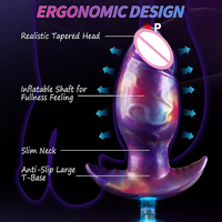 Jouets sexuels en silicone expansé Gelances, boule anale, billes internes rotatives, pompe magnétique portable, gode anal gonflable en acier