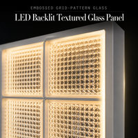 Paravent en verre lumineux LED personnalisé avec cadre métallique rétroéclairé pour hall d'hôtel ou bureau
