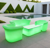 Meubles LED RGB lumineux personnalisables pour la décoration de discothèque, tabouret de bar moderne, table à cocktails éclairée pour salon extérieur