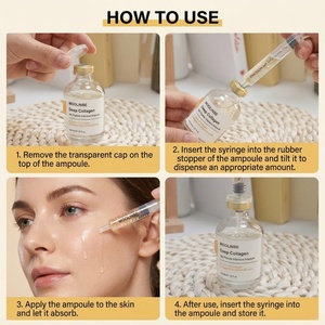 MOOLINSE Deep Collagen Silk Peptide Squalane Ampoule <span class=keywords><strong>Serum</strong></span> Pengencang Wajah Intensif Anti-Penuaan, Mengencangkan, dan Melembapkan - Product Image 6