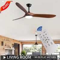 Kipas Angin Plafon Industri LED Elektrik Laris Manis, Remote Control 46 Inch, Motor DC, Senyap, Hemat Energi, Timer Rumah Tangga