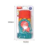 Jouet Éducatif Anneaux Connectables Colorés pour Bébé, Thème Animalier, 24 Pièces, pour Poussette, Porte-Bébé, Siège, 0-24 Mois, Jouets en Gros