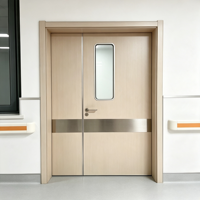 Porte intérieure en acier ignifugée à grain de bois composite pour atelier et usage commercial scolaire CE ISO
