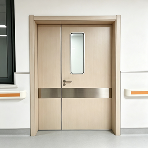 <span class=keywords><strong>Porte</strong></span> intérieure en acier ignifugée à grain de bois composite pour <span class=keywords><strong>atelier</strong></span> et usage commercial scolaire CE ISO - Product Image 3