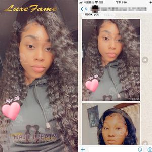 30 32英寸深波13x6透明蕾丝正面人发假发巴西水卷曲200密度正面女性假发 - Product Image 3