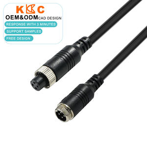 Câble de remorque spiralé 4 broches pour caméra de recul de camping-car, rallonge robuste pour système de vision arrière, câble de connexion vidéo - Product Image 1