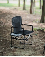 Chaise de camping Chaise de directeur portable légère avec table d'appoint pour pique-nique en plein air