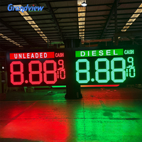 Affichage LED OEM à changement manuel pour prix de l'essence, télécommande, haute luminosité, affichage des prix du carburant pour station-service