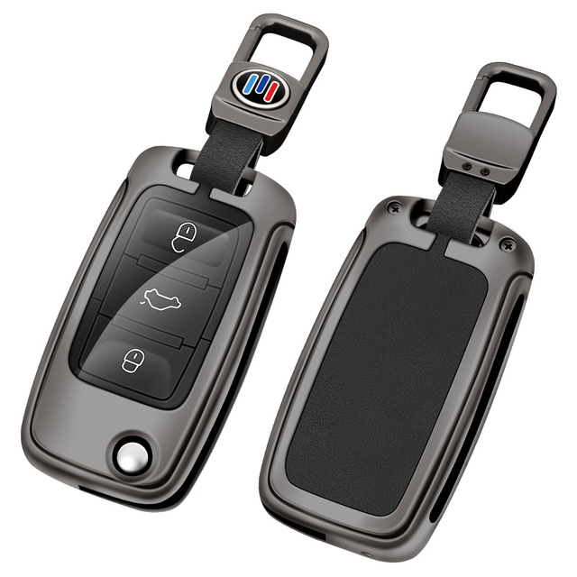 Car Logo Luxury Car Key Case Cover Fob Fit for VW Volkswagen Jetta Golf Beetle Rabbit Polo Tiguan Jetta Passat B5 B6 B7 Keychain