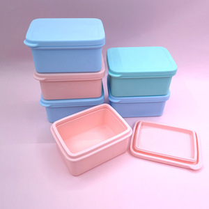 Wholesale Reusable Silicone Bento <b>Lunch</b> <b>Box</b> With Freezer Container Single <b>Compartment</b> Food Storage for Baby Kids - Product Image 2