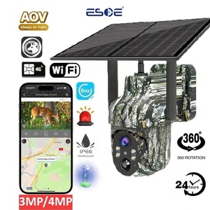 Cámara de Vigilancia para Exteriores con Energía Solar, Impermeable, WiFi, 3MP4MP, para Monitoreo de Fauna Silvestre, Caza, Exploración, con Infrarrojos - Product Image 1