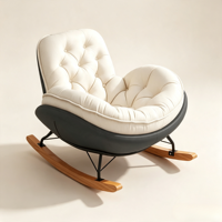 Fauteuil à bascule, fauteuil inclinable avec housse amovible et lavable, fauteuil relaxant pour balcon, salon, maison, style luxueux