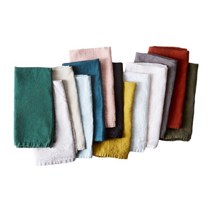 Serviettes en tissu 17 x 17 pouces, 100% lin français, serviettes <span class=keywords><strong>de</strong></span> <span class=keywords><strong>table</strong></span> avec bords ourlés, lavables, idéales pour les fêtes, les mariages - Product Image 5