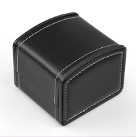 Boîte cadeau pour montre en gros, boîte de rangement ronde en cuir PU, boîte à montre personnalisée