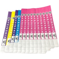 Pulsera de código QR personalizada para fiesta, banda de papel desechable con billete de identificación, barata
