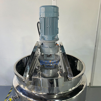 Cuve de mélange industrielle à double enveloppe avec émulsifiant à cisaillement élevé et homogénéisateur pour la fabrication de détergents liquides et de shampooings