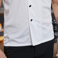Nouvelle tenue de chef à manches courtes pour hommes, uniforme de travail pour hôtel, restaurant occidental, cuisine