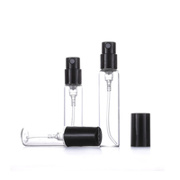 Atomiseur de parfum portable, petit flacon pulvérisateur en verre, 2 ml, 3 ml, 5 ml, 10 ml, mini tube en verre avec bouchon en plastique