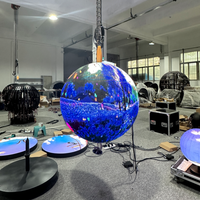 Écran sphérique LED flexible personnalisé fabriqué en usine avec écran numérique sphérique pour la décoration, affichage vidéo sphérique 3D