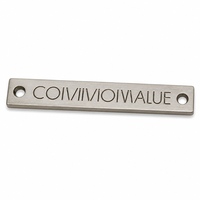 Plaque en aluminium personnalisée avec logo gravé, logo métallique pour vêtements et accessoires, avec vis de fixation, épaisseur personnalisée, emballage de marque de mode