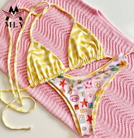 Maillot de bain deux pièces personnalisé pour femme, style athlétique color block, plage et piscine 2026