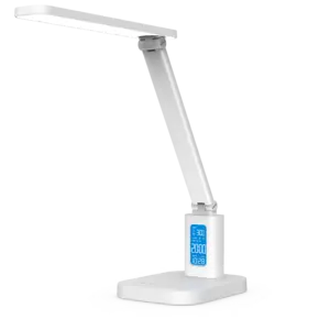 Lámpara de lectura ajustable para mesita de noche, con despertador, led de escritorio de clasificación superior con despertador digital, novedad