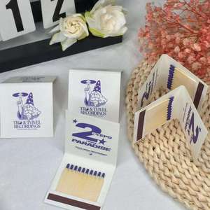 Safety <strong>Vintage</strong> Matchbook Style <strong>Boxed</strong> Eco-Friendly Exquisite Origami Design Custom Logo Printing Pink White 48mm <strong>Matches</strong> - Product Image 4