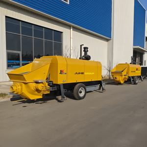 JIUHE Bomba de Concreto Móvil Eficiente para Contratistas de Construcción, Bomba de Concreto Eléctrica Diésel con Remolque - Product Image 5